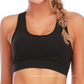 Logo personnalisé Solid Color Sports Bra High Impact Adjudable Pladed Sports Bra